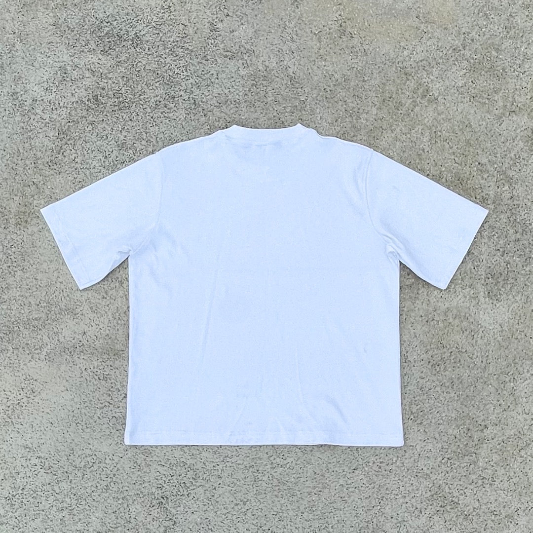 White Boxy Tee