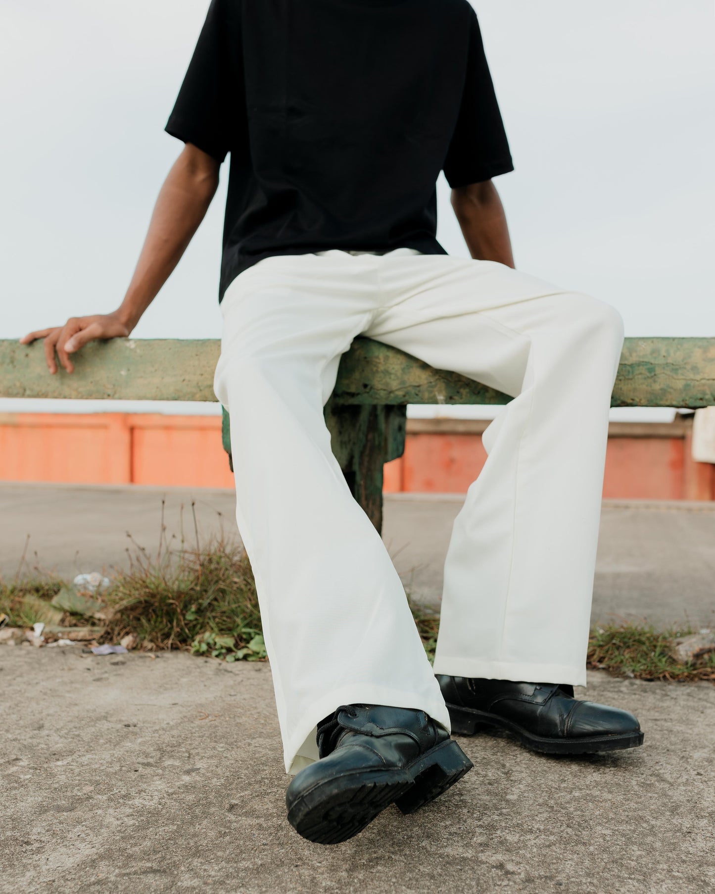 Elevated Basics - Off White Trouser Pant