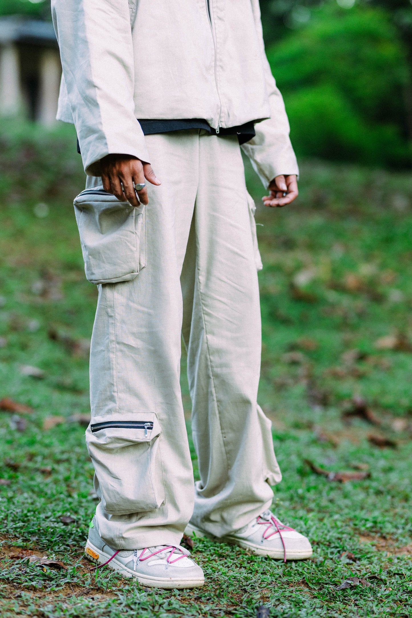 Multi Pocket Linen Cargo Pants