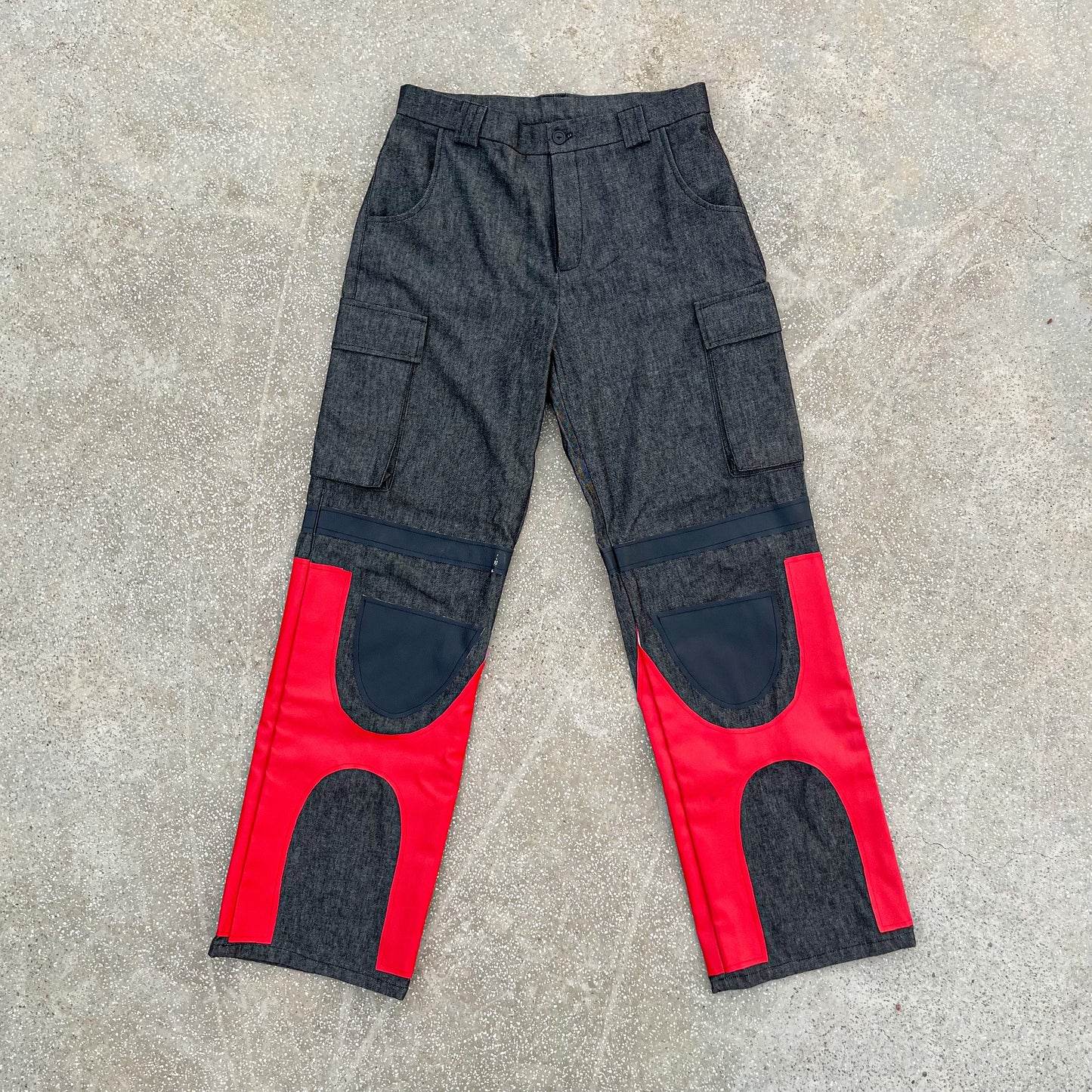 Hybrid Denim Multi Pocket Cargo Pants