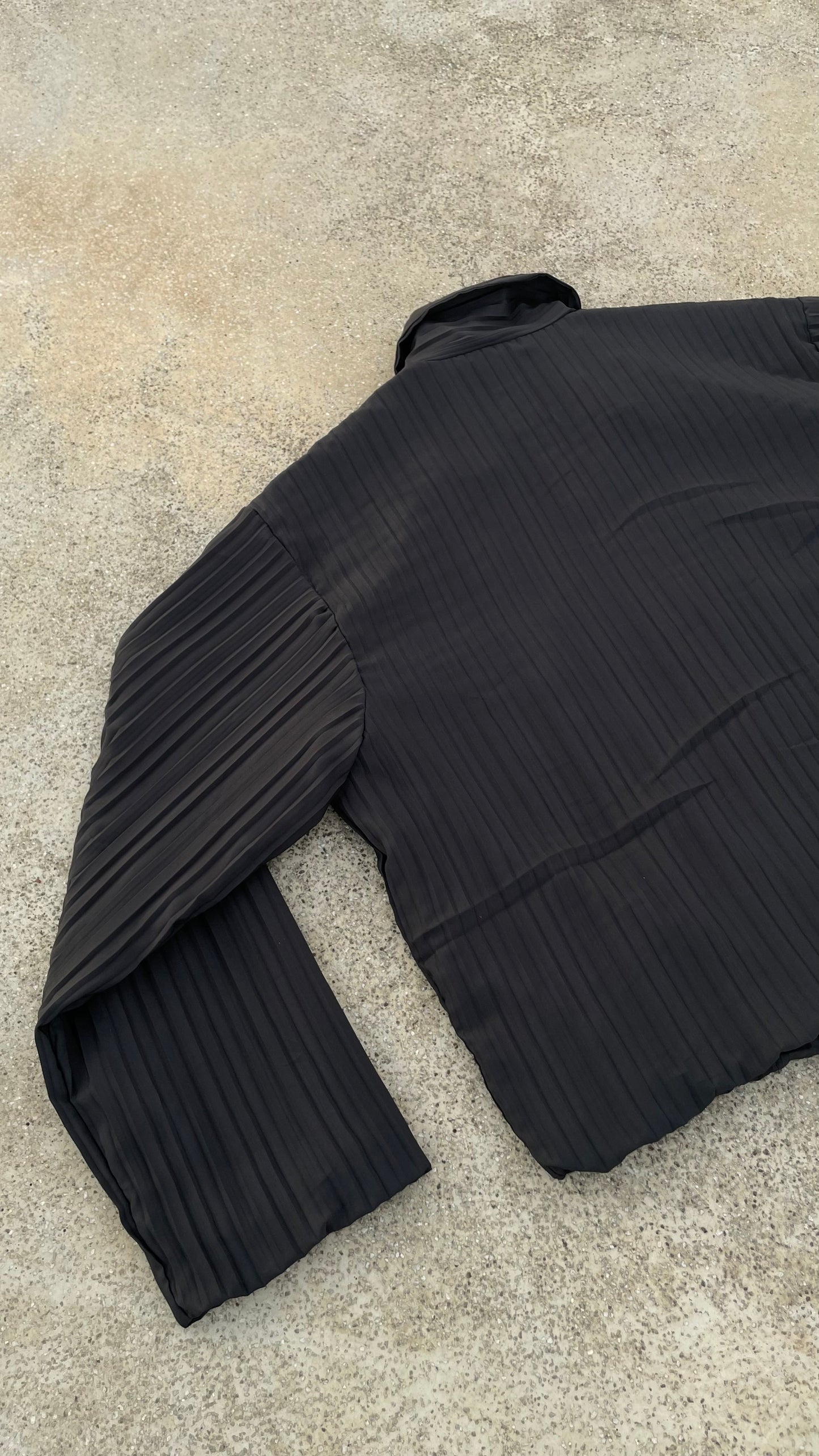Pleated Georgette Wide Jacket