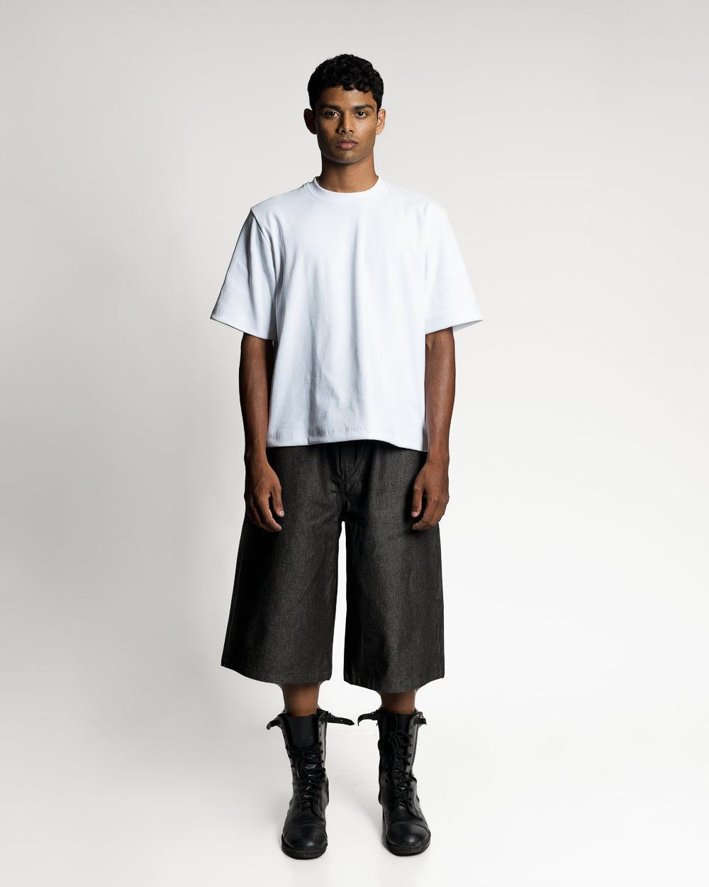 Denim Jorts - Grey