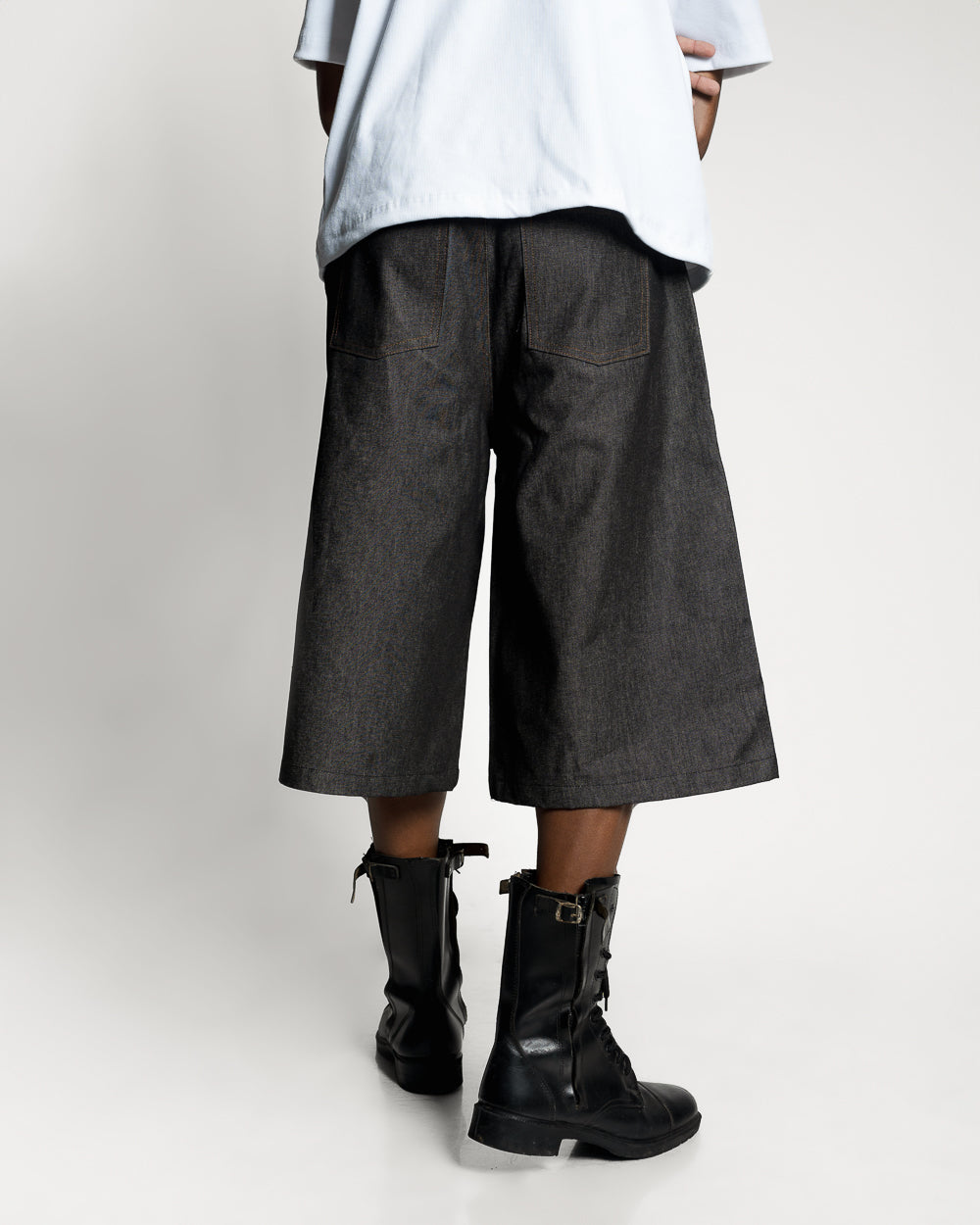 Denim Jorts - Grey