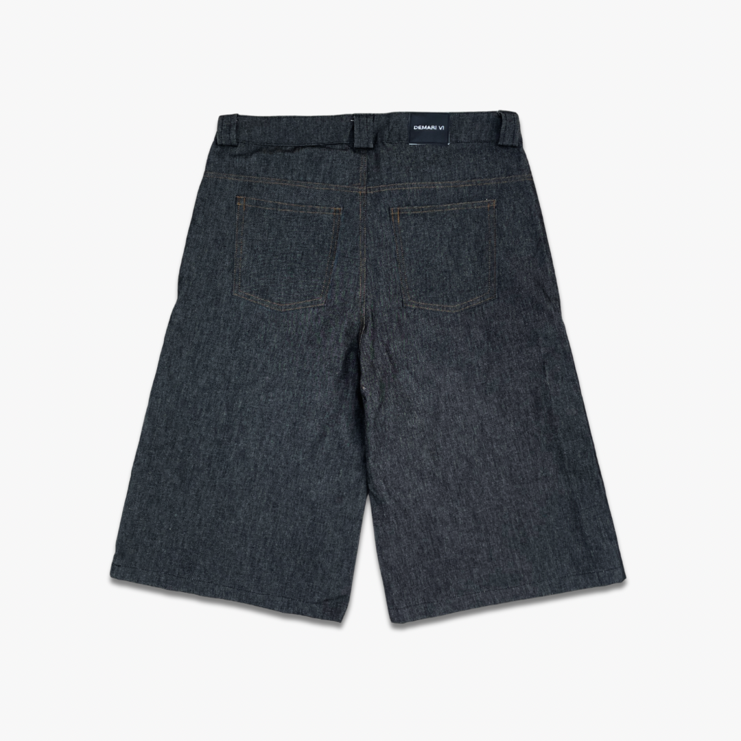 Denim Jorts - Grey