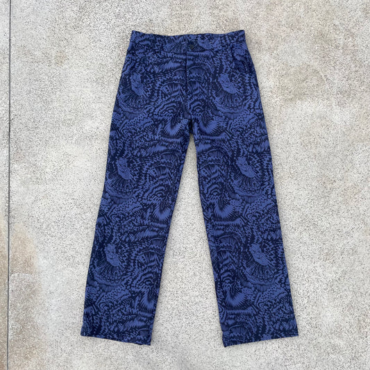 Printed Denim Pants