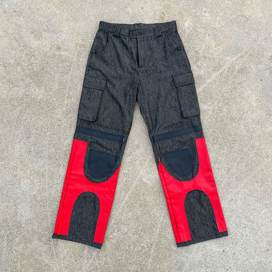 Hybrid Denim Multi Pocket Cargo Pants