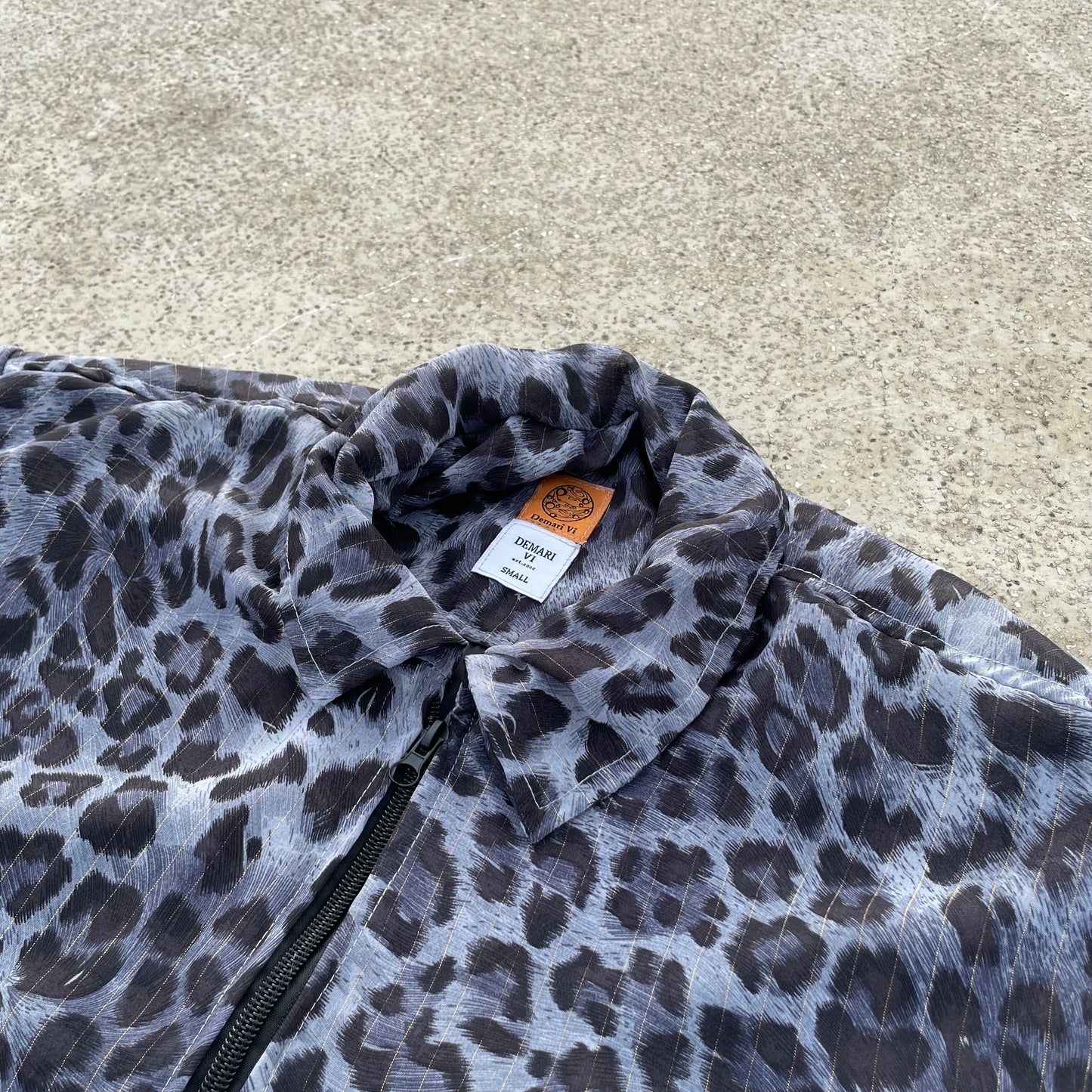 Leopard Print Georgette Wide Jacket