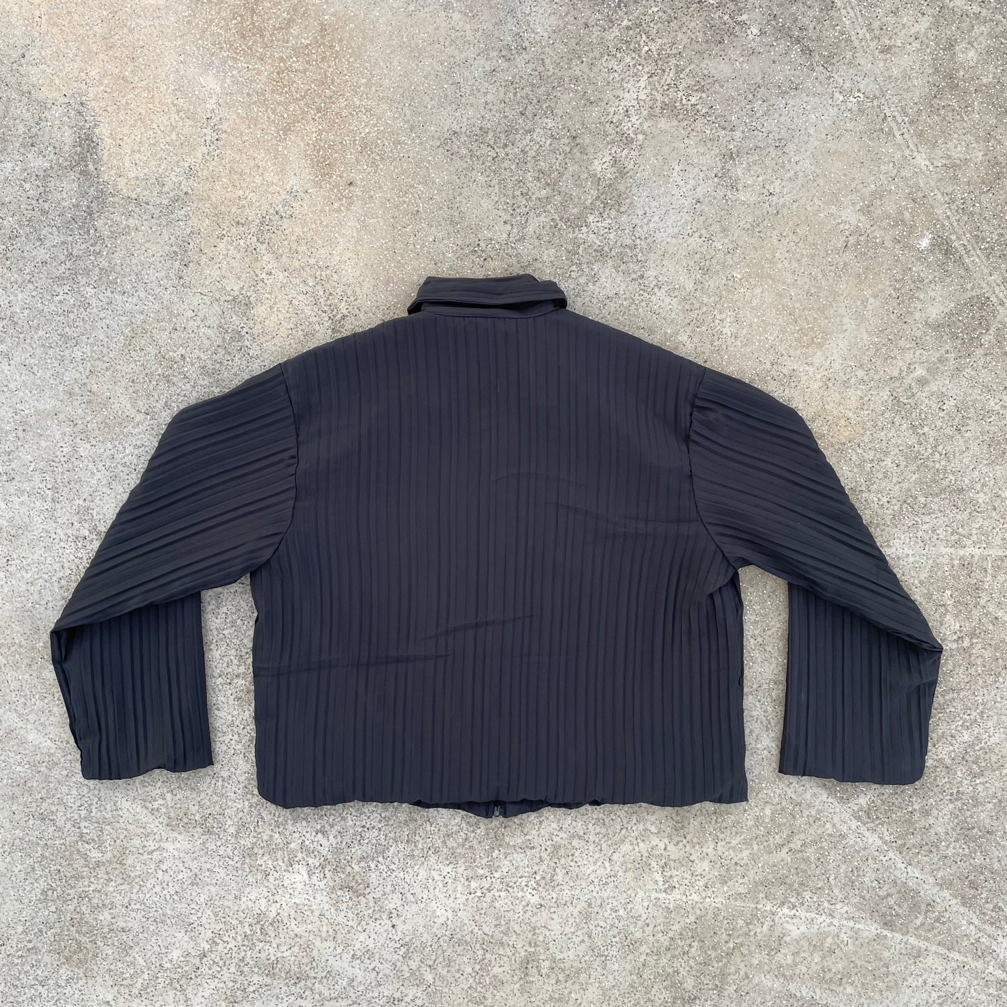 Pleated Georgette Wide Jacket