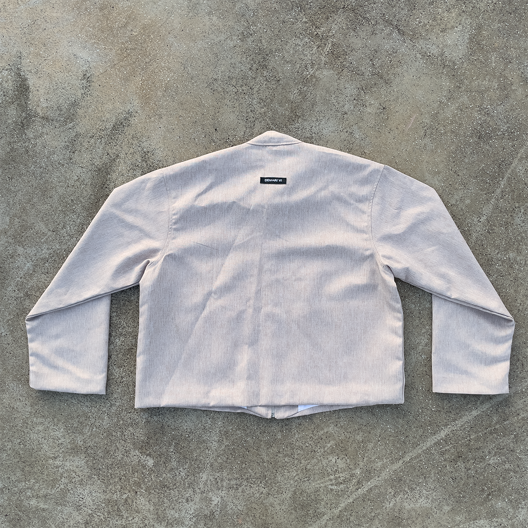 Pale Slate Linen Jacket